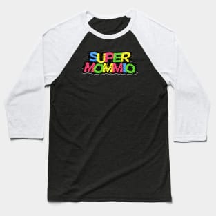 Super Mommio Funny Video Gaming Gifts for Mom Mother's Day Baseball T-Shirt